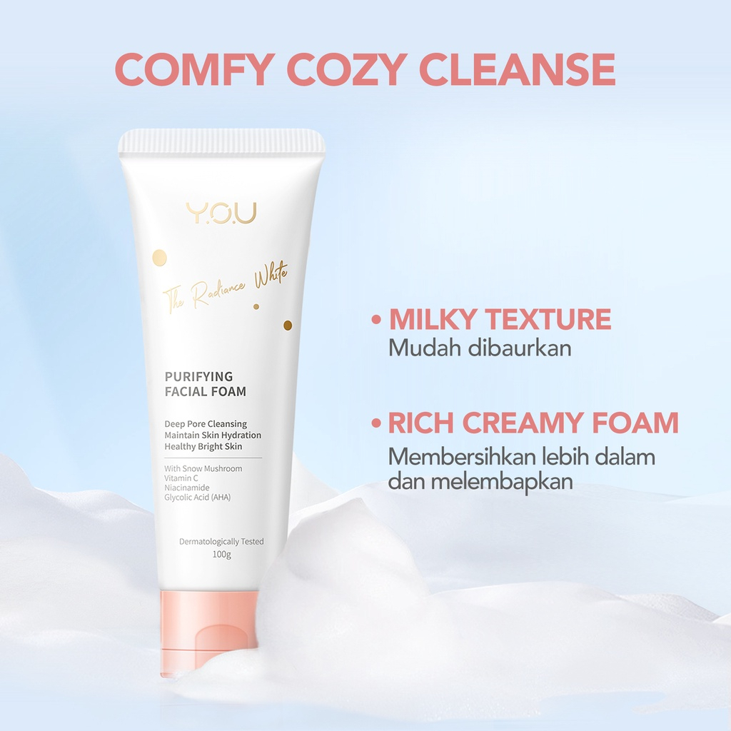 YOU Radiance White Purifying Facial Foam Sabun Cuci Muka Face Wash YOU Sabun Wajah