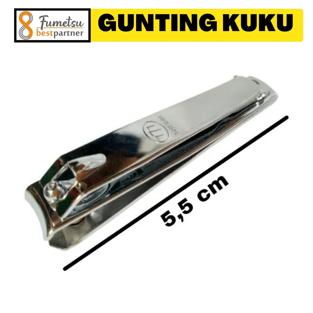 Gunting kuku Polos Stainless Aluminium Ukuran tanggung