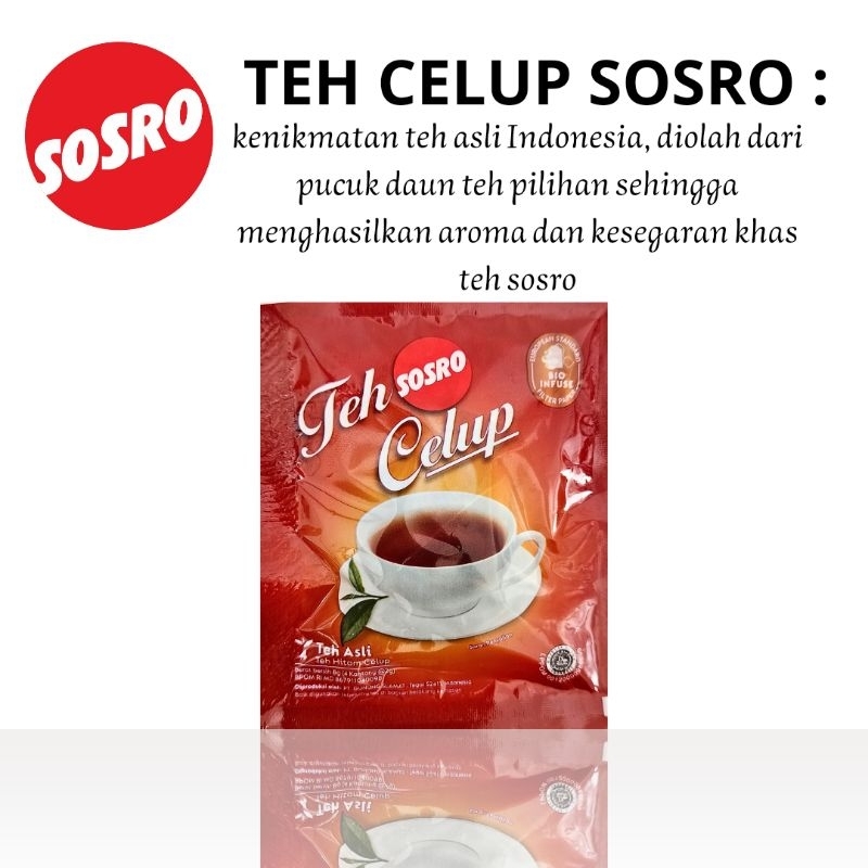 TEH SOSRO TEH CELUP SOSRO KEMASAN RENCENG 12PC  TEH SOSRO BLACK TEA RASA TEH BOTOL SOSRO