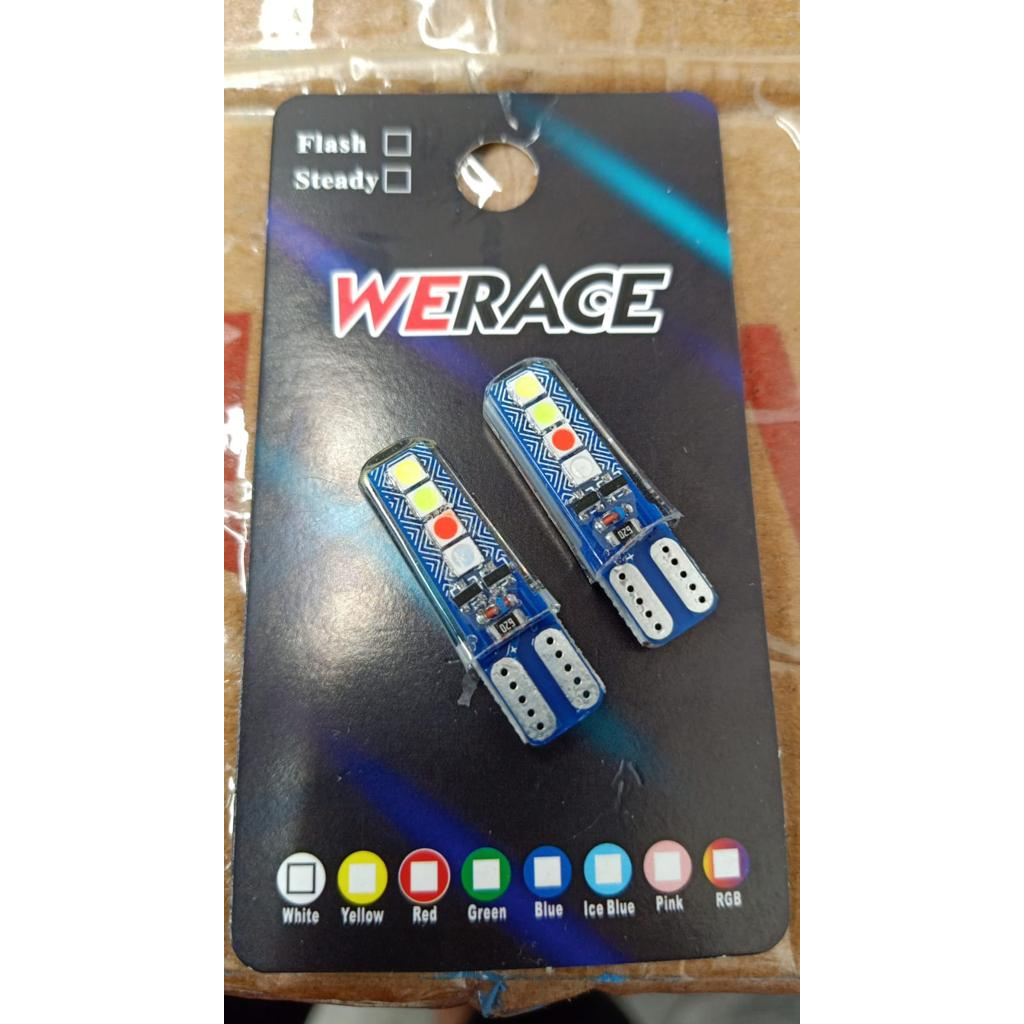 LED T10 4 WARNA RUNNING 8 RGB SENJA SEIN SEN STROBOW FLASH FLASHING JELLY-T10 4 WARNA