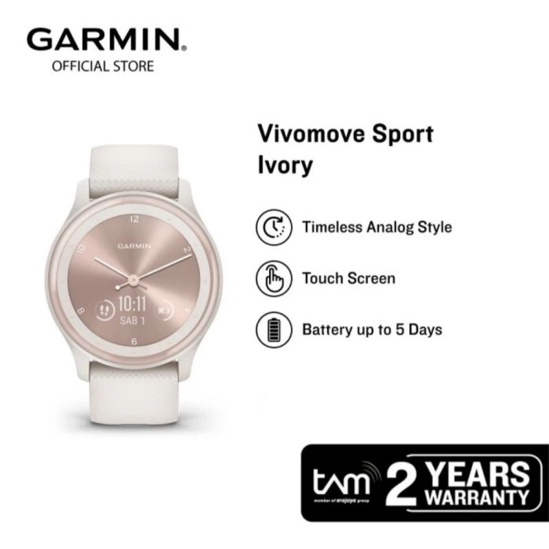 GARMIN VIVOMOVE SPORT - Ivory