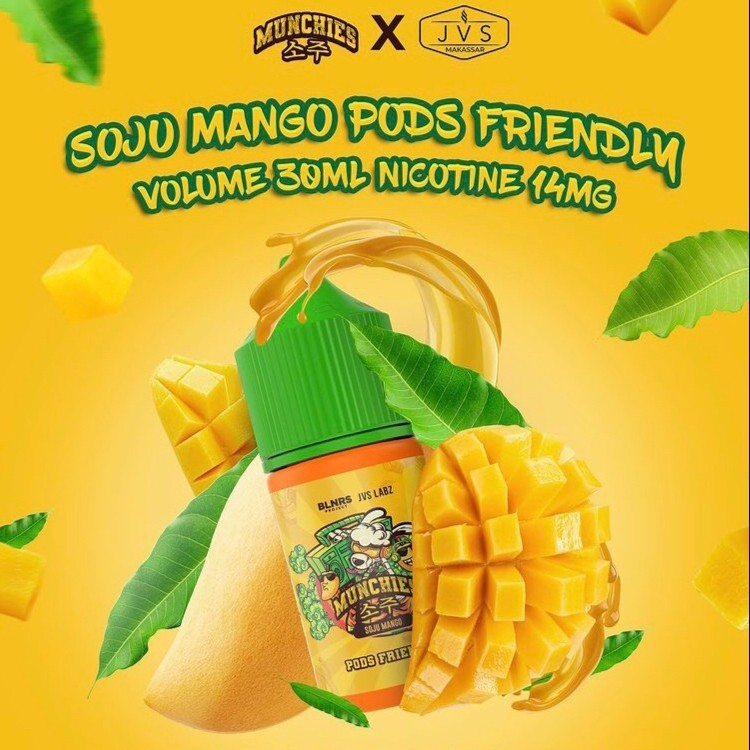 Munchies V4 Soju Mango Pods Friendly 30ML by Arief Muhammad x JVS Labz
