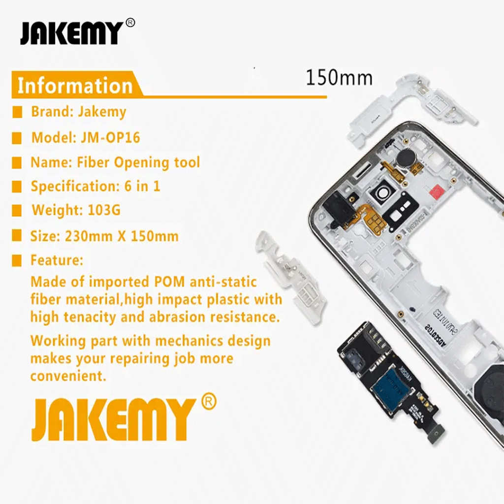 Jakemy Pembuka Casing 6 in 1 Multifunction Opening Ultra Thin Power Tools Kit JM-OP16