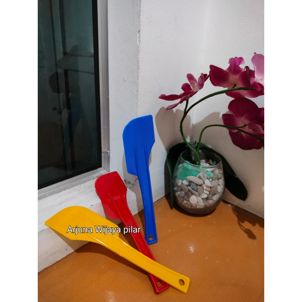 Solet / Sodet Spatula Plastik  3 Pcs Olesan Pengaduk Kue