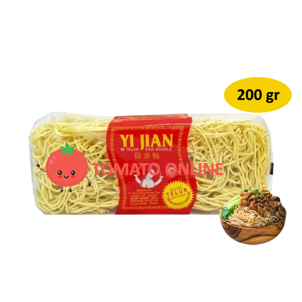 Yi Jian / Mie Telur Egg Noodle Mie kecil Tipe R Reg / 200 Gram 200Gr