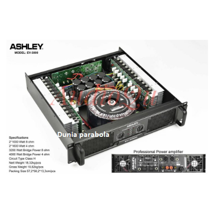 Power Ampli Ashley Ev3000 Ev 3000 Garansi Resmi