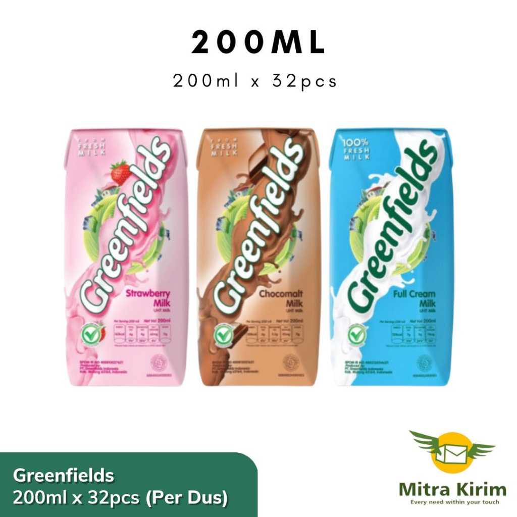 

Susu Greenfields UHT 200ml x 32pcs - Per Dus