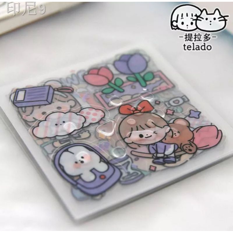 Stiker Momo Motif Kartun Korea Lucu Anti Air Stiker 2D Motif Cartoon