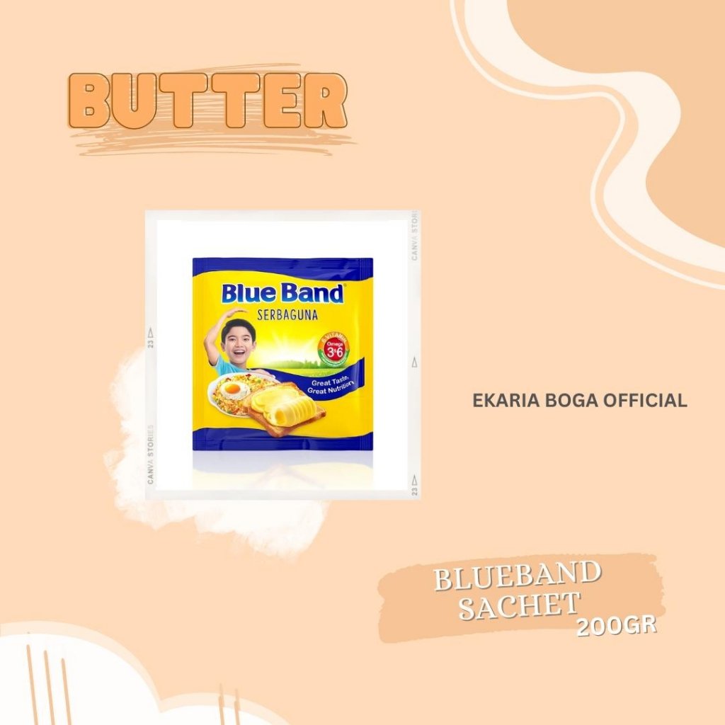

BUTTER | MENTEGA | MARGARINE | BLUEBAND | BLUEBAND SACHET 200GR