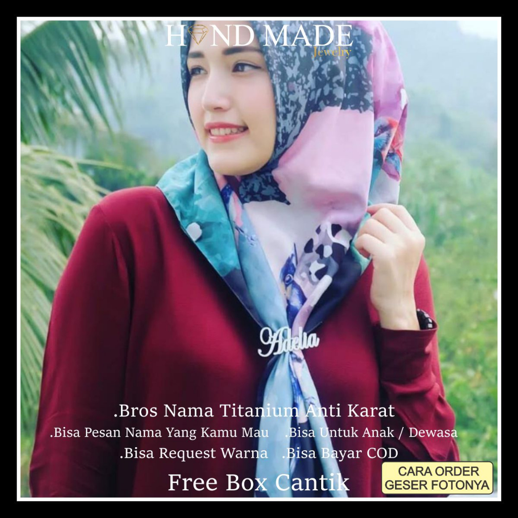 bros ring hijab nama titanium anti karat bros nama titanium anti karat bros pin bros hijab bros dagu bros jilbab bros nama custom bros murah bross nama