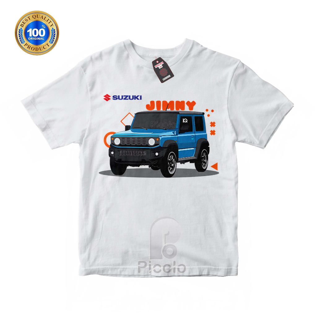 (FREE NAMA) BAJU KAOS ATASAN ANAK MOTIF MOBIL SUZUKI JIMNY UNISEX Bahan COTTUN