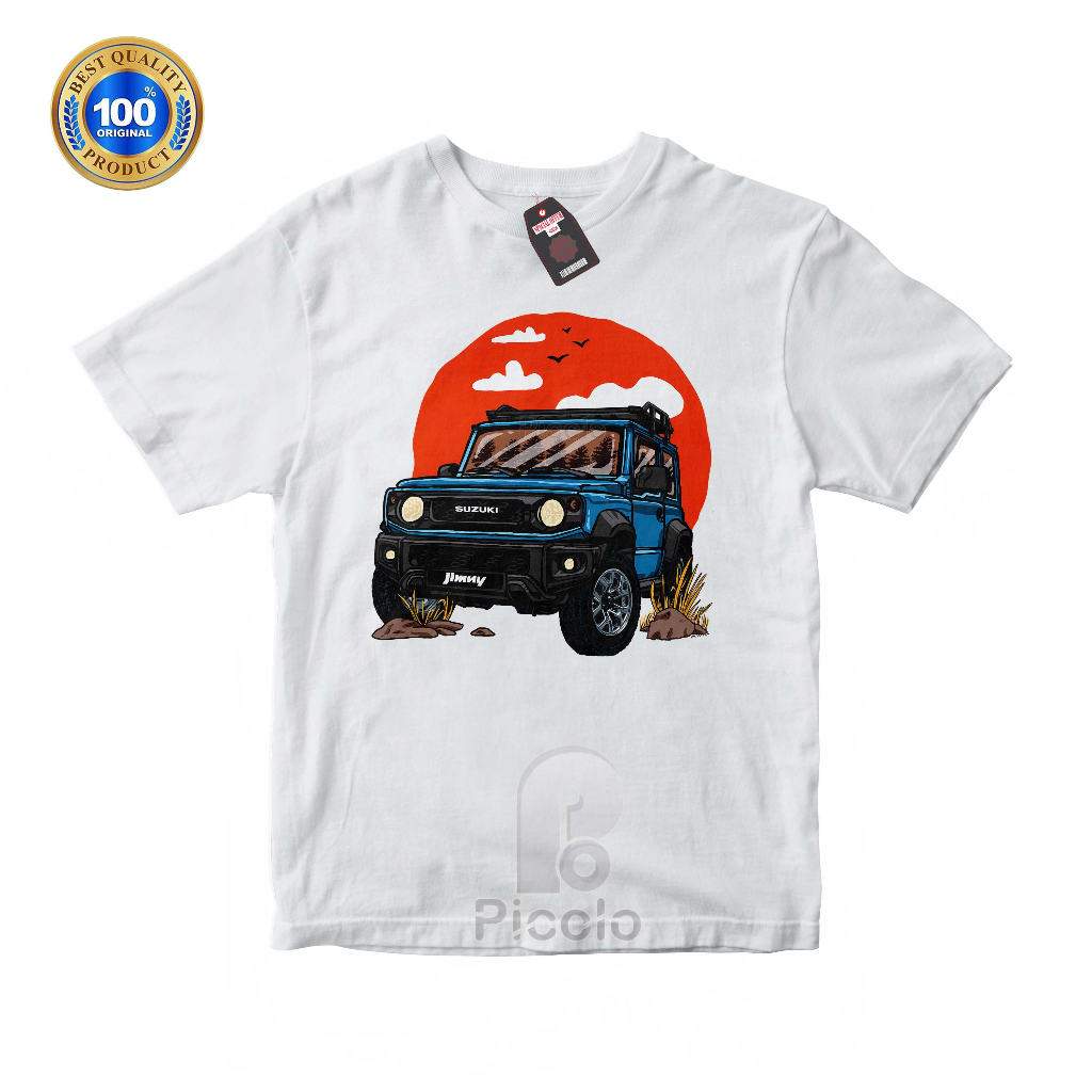 (FREE NAMA) BAJU KAOS ATASAN ANAK MOTIF MOBIL SUZUKI JIMNY UNISEX Bahan COTTUN