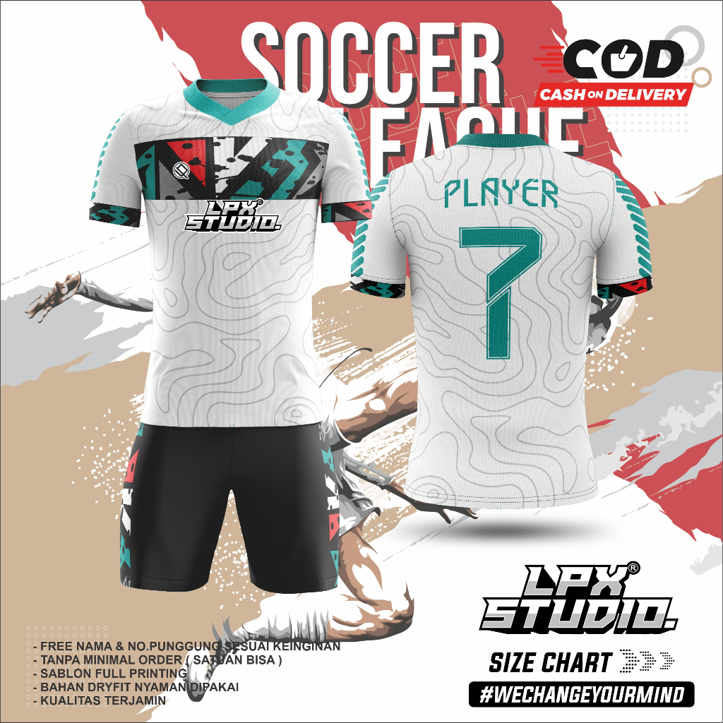 Baju Jersey Sepak Bola Green Bubble Free Name Custom Set