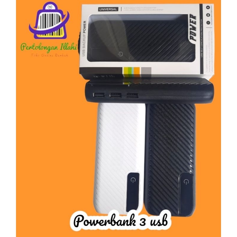 Powerbank besar usb kapasitas 10000/98000 mah kwalitas bagus murah sudah ada kabelnya