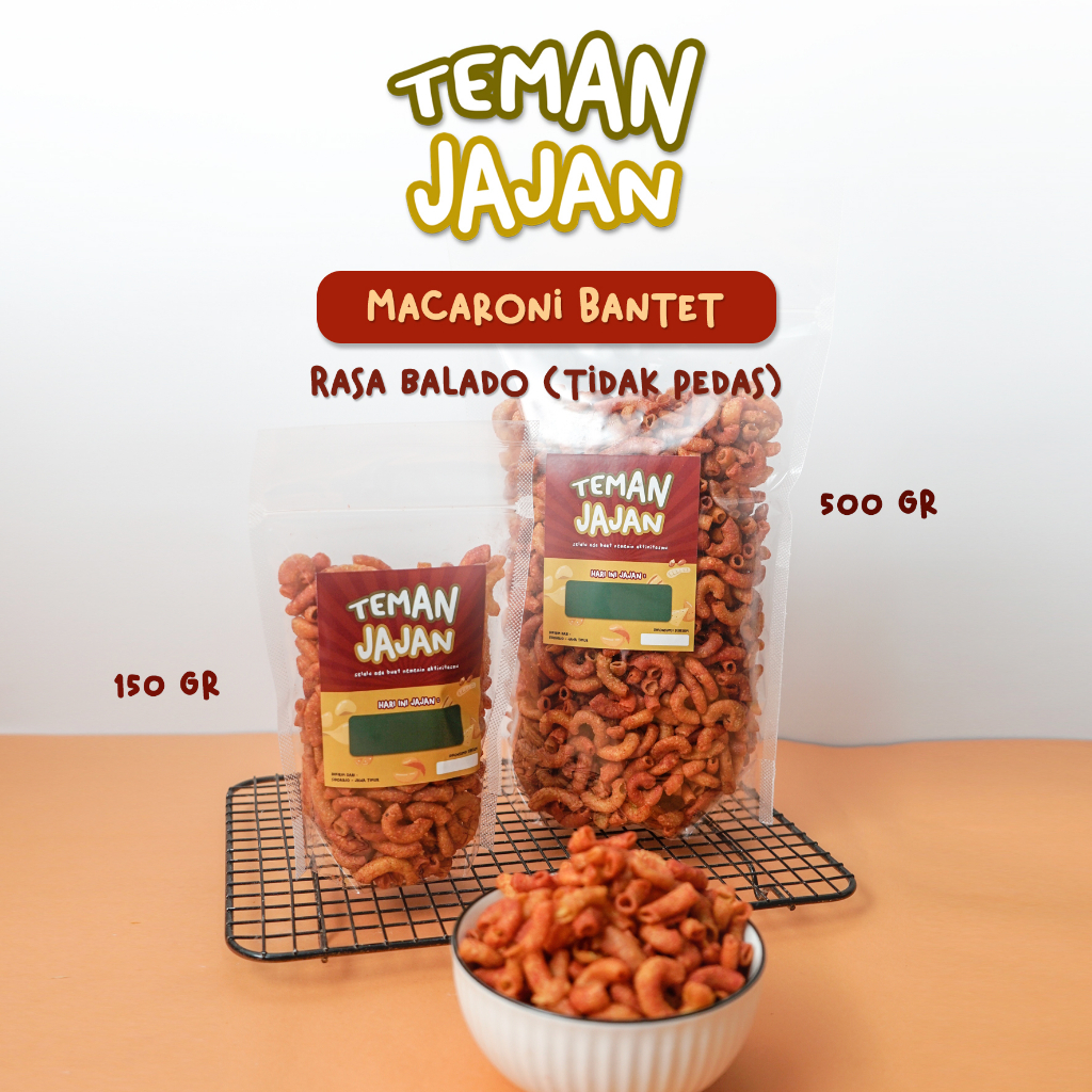 

MAKARONI MACARONI BALADO BANTET KECIL PREMIUM ENAK GURIH 150 GRAM G GR PEDAS MANIS KILOAN