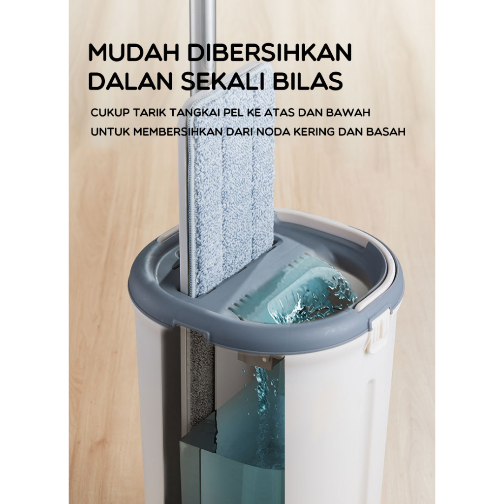 BONBOX Alat Pel Praktis Dengan Ember Pembersih 360 Derajat BCT211106