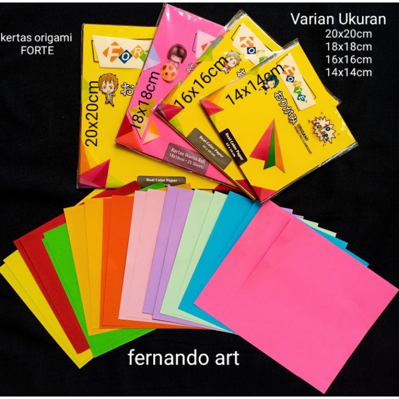 

Kertas Origami / Kertas Lipat Forte 14x14cm-20x20cm