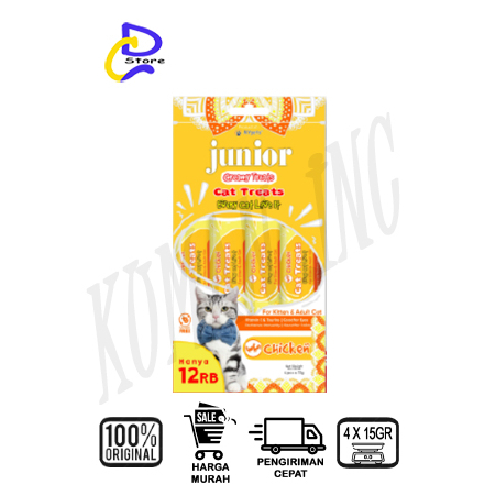 SNACK KUCING JUNIOR CREAMY 1PACK ISI 4