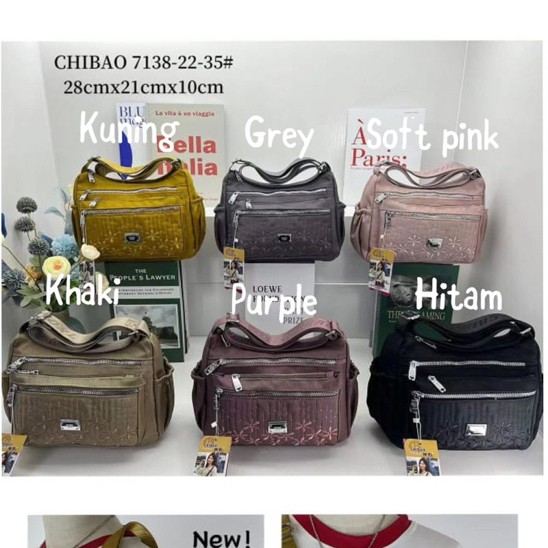 CB7138-35 TAS SELEMPANG WANITA IMPORT CHIBAO