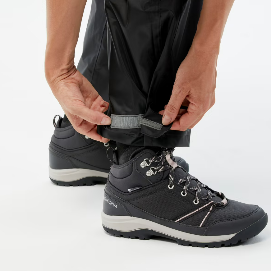 QUECHUA Celana Panjang Hujan Hiking Wanita Saku Dengan Ritsleting