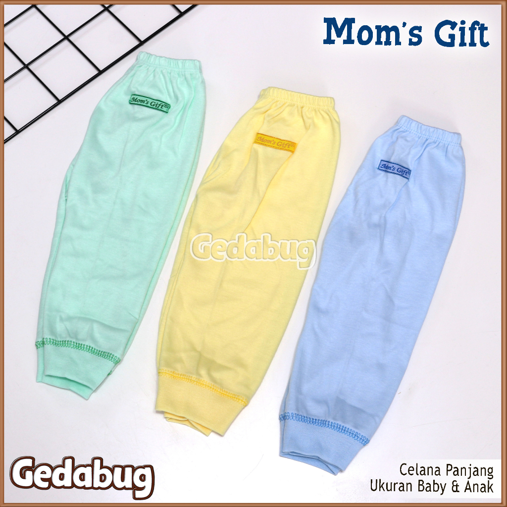 3 Pcs - Celana Panjang MON'S Gift Polos | Celana panjang Anak bahan Katun | Gedabug