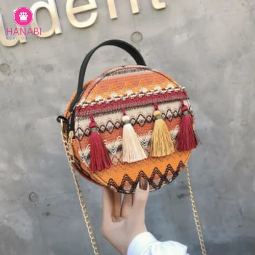 HANABI - Tas selempang tas import tas anyman rotan ADELINE tas wanita tas jalanjalan tas korea