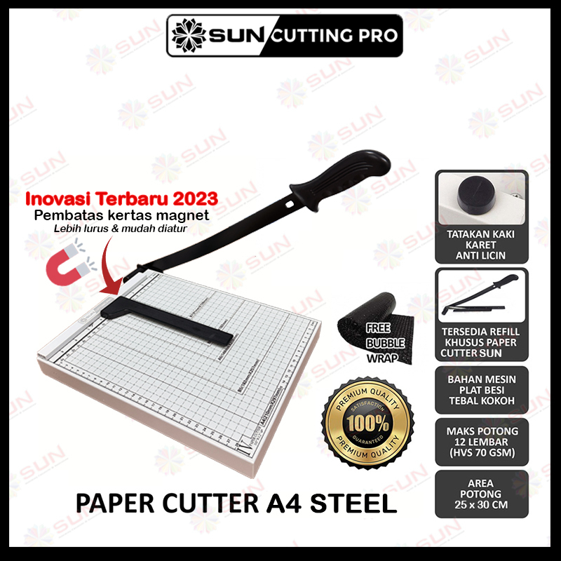 Boombastic ofc Paper Cutter A4 ( Alat Potong / Mesin Pemotong Kertas HVS, Sticker, Dos, PVC, Yellow