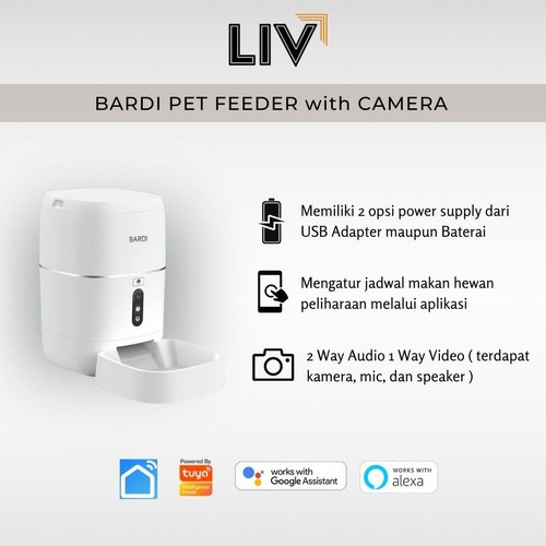 Bardi Smart WIFI Pet Feeder (Dispenser Makanan Otomatis Anjing/Kucing)