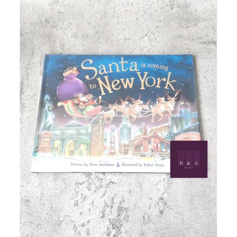 BUKU CERITA ANAK IMPORT SANTA IS COMING TO NEW YORK HARD COVER US$10