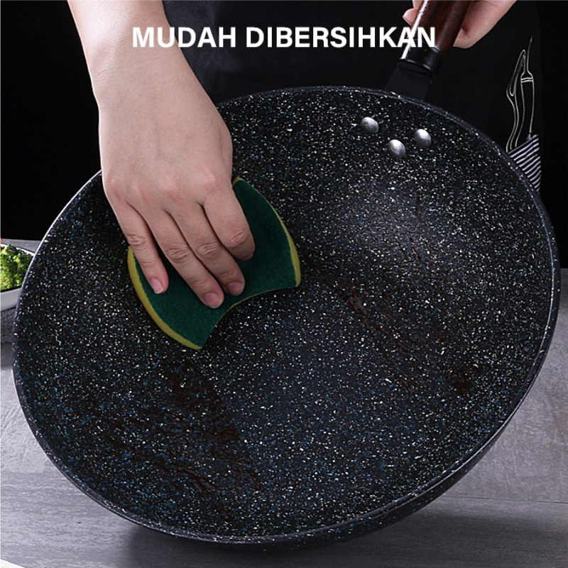 Wajan Teflon Lengkap Wajan Enamel Cookware Frypan Saucepan