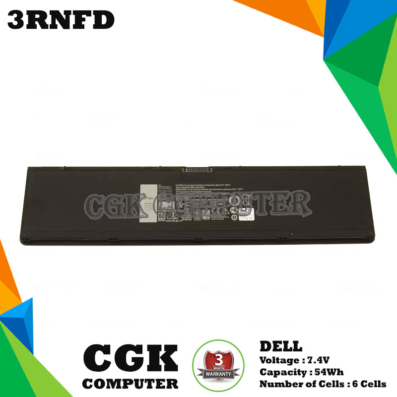 Baterai Laptop Dell Latitude E7420 E7440 E7450 14 7000 3RNFD 54WH