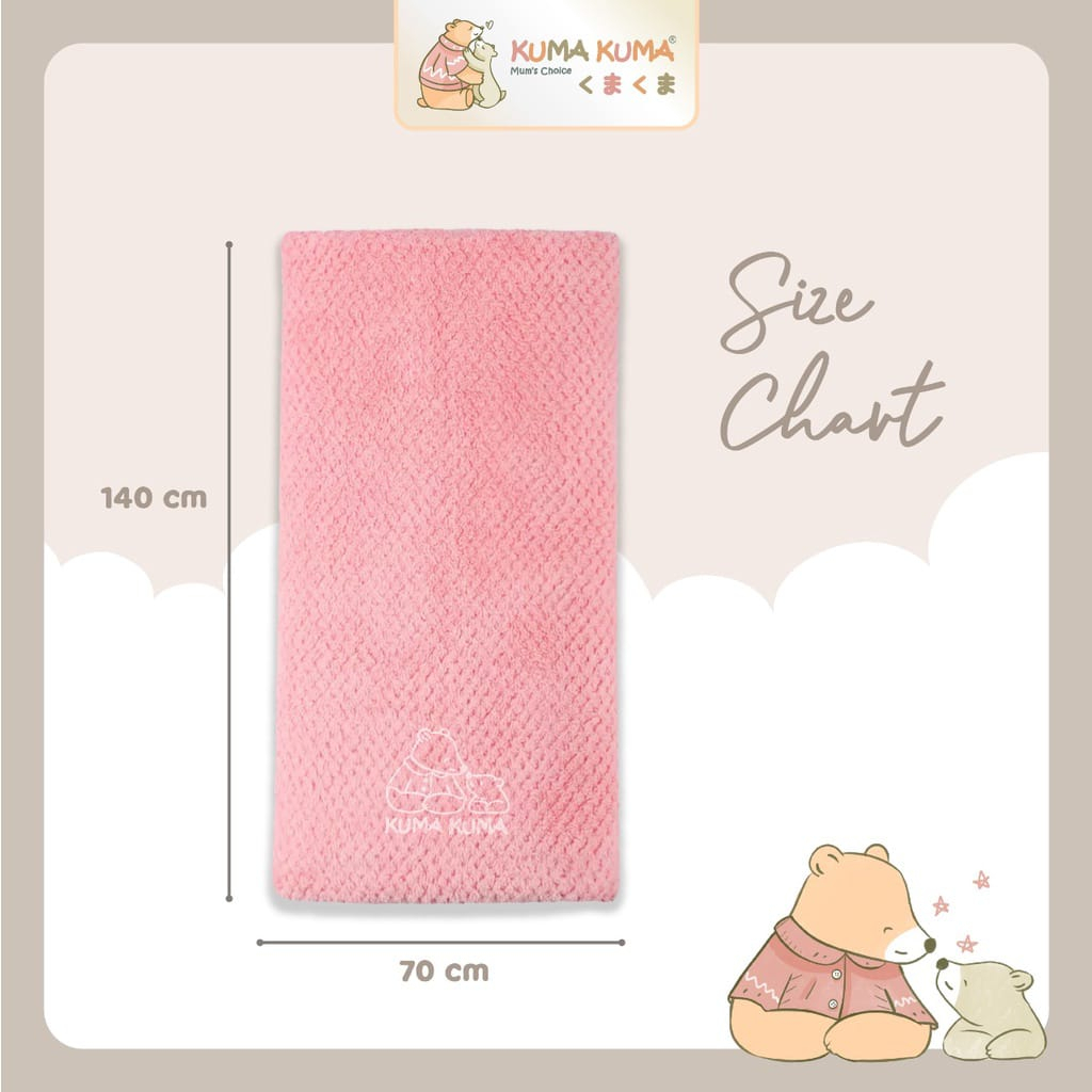 Kuma Kuma Pineapple Towel Microfiber | Handuk Bayi Mikrofiber 140x70cm