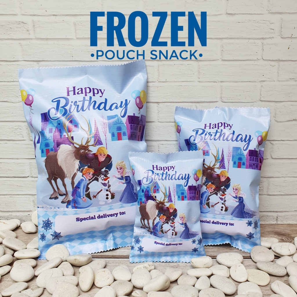 

Frozen Pouch Snack Vinyl Kemasan Snack Hampers Birthday Jumbo Souvenir Ulang Tahun Pesta Set Hadiah
