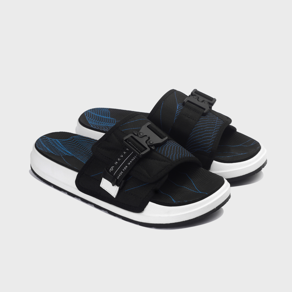 Navara Ripple Cerulean Sandal Slider Casual Pria | Forind x Navara Footwear