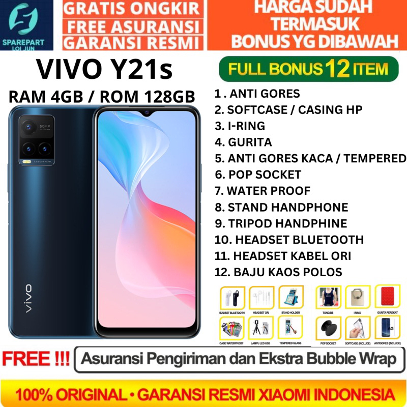 VIVO Y21S 4/128 RAM 4GB ROM 64G GARANSI RESMI VIVO