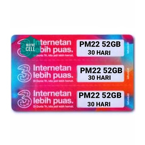 TRI DATA PM22 52GB 30HARI