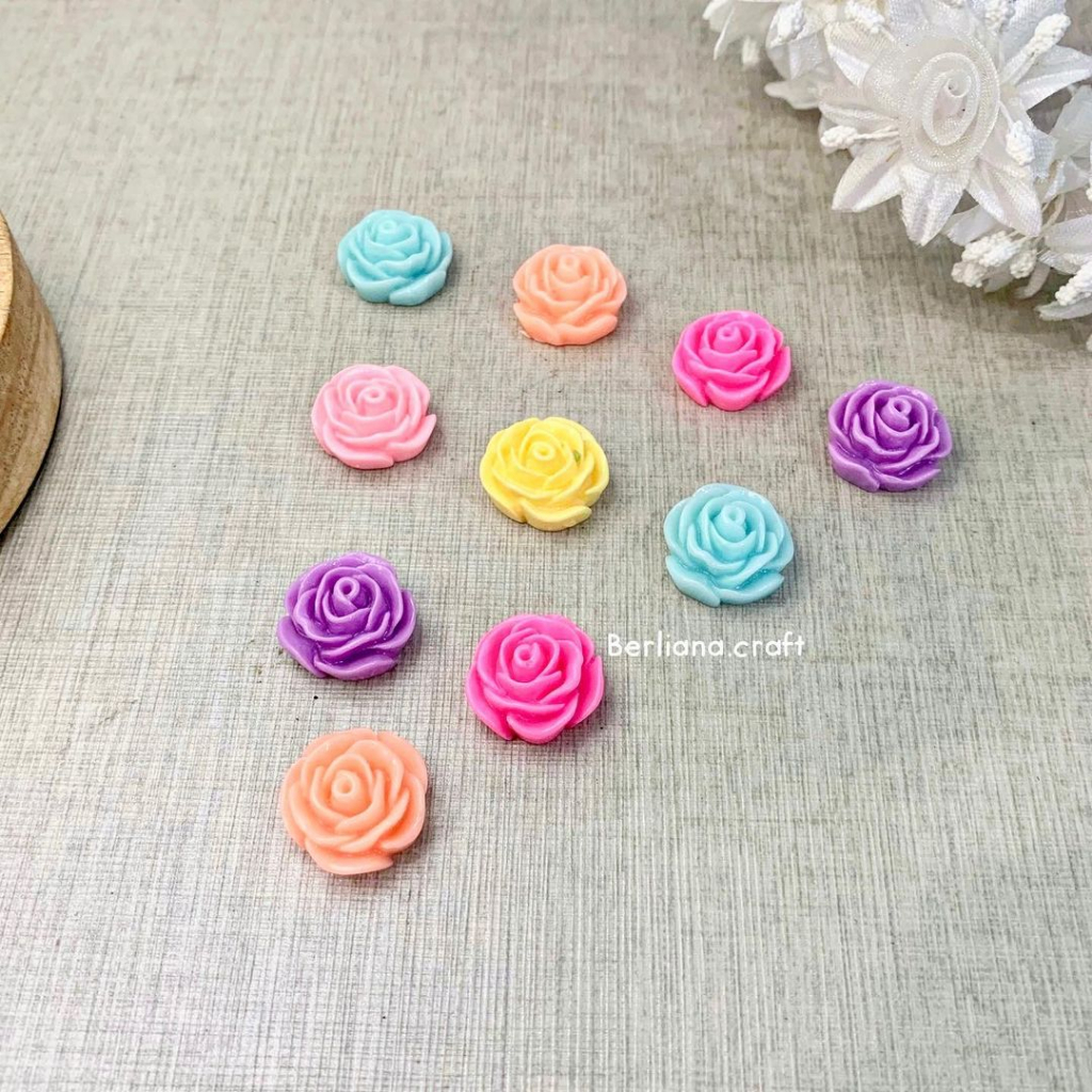 (10pcs) Clay Rose Pastel