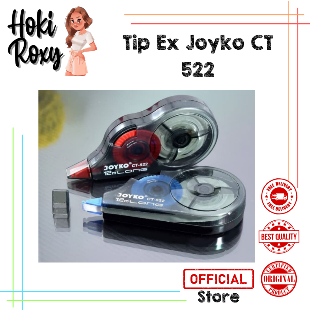 

Correction Tape CT-522 Joyko - Tip Ex Tip X Kertas Roll