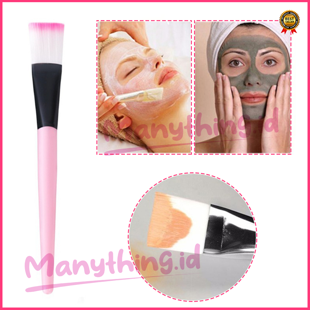 [Check Out 1000] Brush Masker Kuas Masker 1 Buah Kuas Masker Elegan Halus Kuas Make Up Bulu Pink