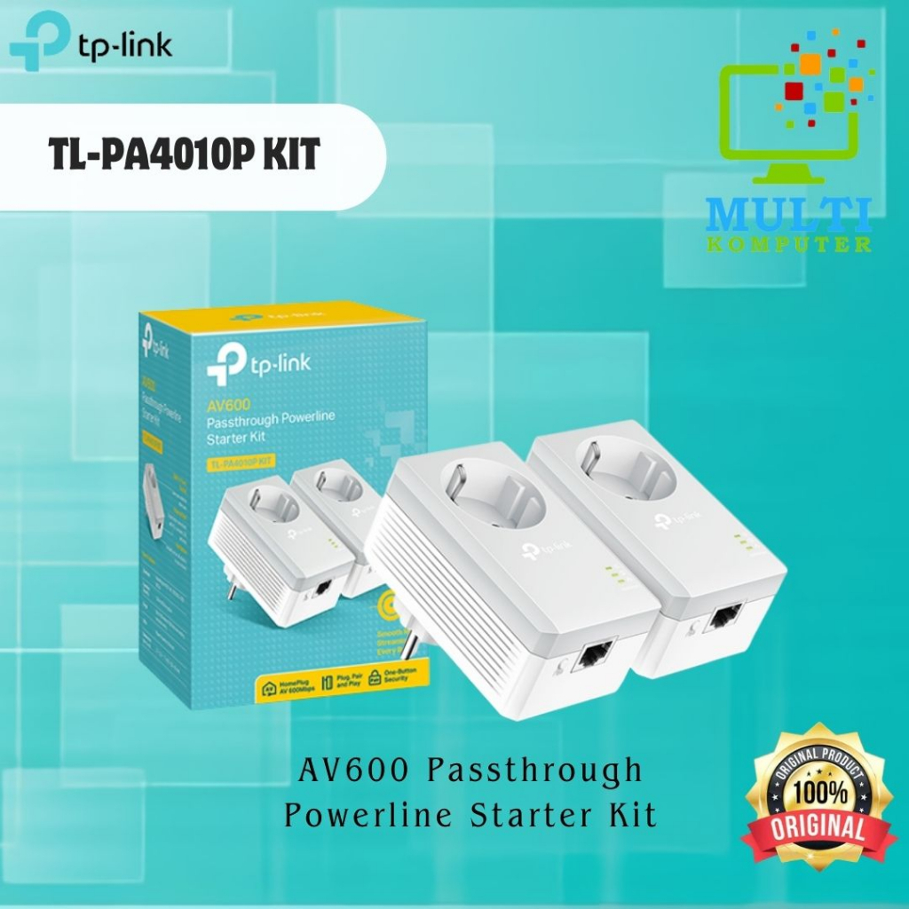 TP-Link TL-PA4010P KIT AV600 Passthrough Powerline KIT