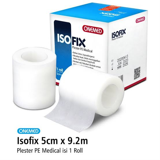 Plester Isofix Transparan Onemed PLESTER PE MEDICAL Ukuran 1.25cmx9.2m