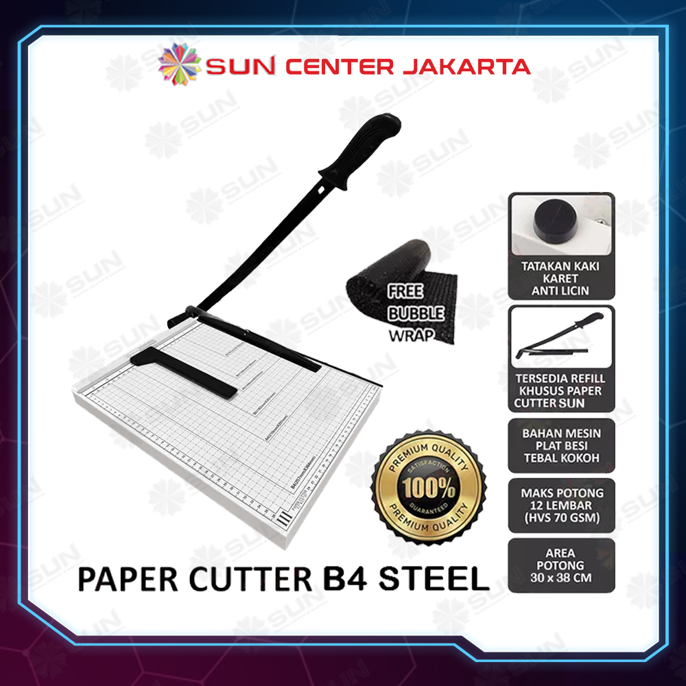 Paper Cutter Folio F4 / B4 ( Alat Potong / Mesin Pemotong Kertas HVS, Sticker, Dos, PVC ID Card, Yellow Board, Art Paper, Vinyl, Bontax Camel, Kertas Foto A5 A4 F4 B4 Glossy Silky Glossy Photo Paper)