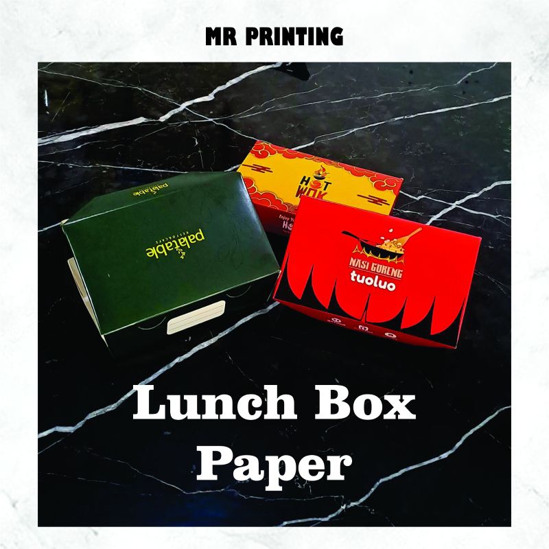 Custom Packaging Paper Lunch Box Custom - Min.1000 pcs