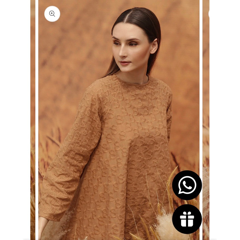 Pre❤️ Eliza Top Brown by Benang Jarum Buttonscarves