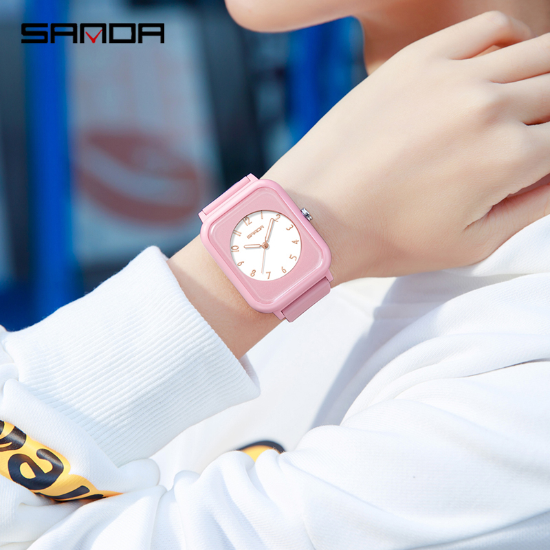 SANDA 6127 Jam Tangan Wanita Analog Tali Rubber Anti Air WATCHKITE WKOS