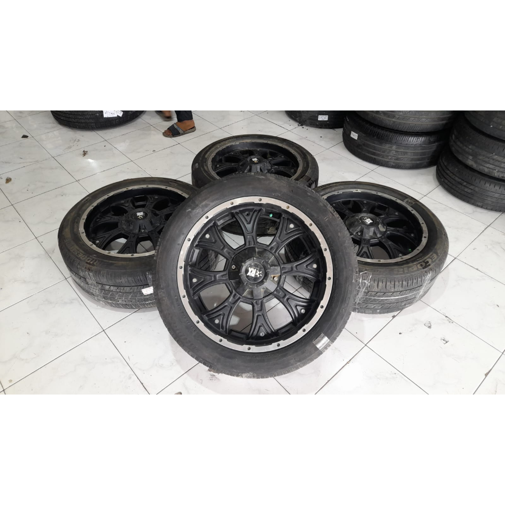 VELG MOBIL BEKAS MURAH CRV HRV RX R20X8,5 5X114,3 ET45 BLACK