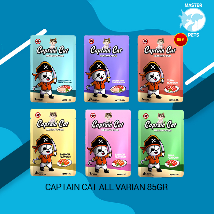 Makanan Basah Kucing Captain Wet Food Pouch 85 Gram