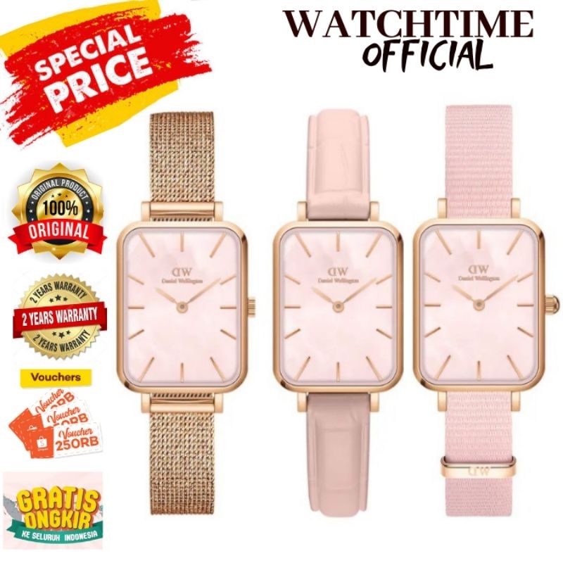 BIGSALE  JAM TANGAN WANITA DW ORIGINAL QUADRO PRESSED PEARL SERIES  ARLOJI WANITA DANIEL WELLINGTON 