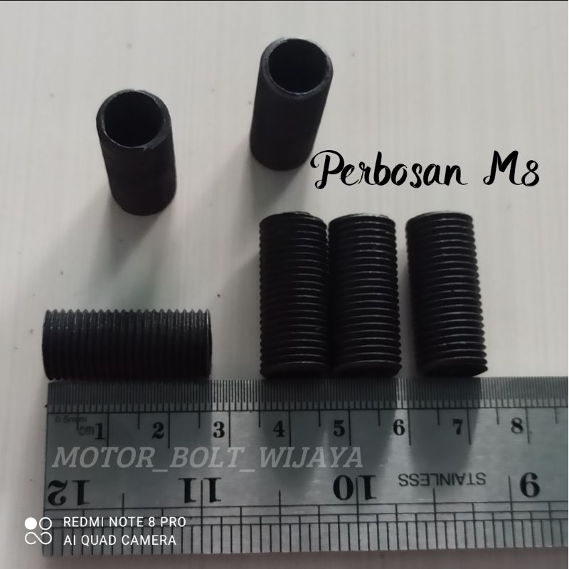 Perbosan/Sok drat M8 x M 10 / Sok drat dalam 12 drat luar 14 Isi 1 Pcs