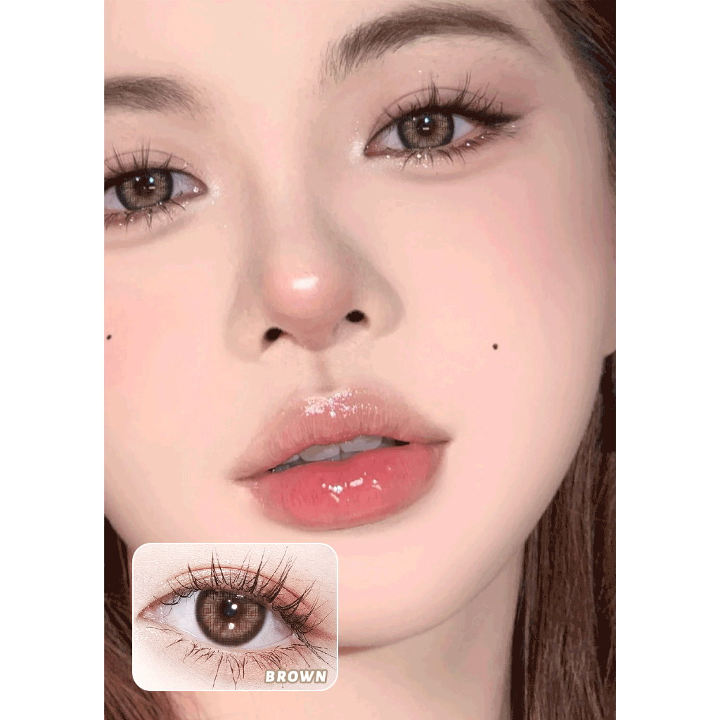 (COD)softlens minus(0.00-4.50)1 sepasang lensa kontak warna/softlens/soflens minus/softlens dubai/softlens 14 mm